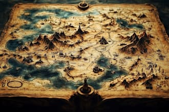 make a fantasy map for rpg fantasy dnd novels board game