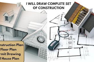 draw complete set of construction and architectural drawings for city permit