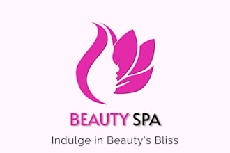 do creative natural spa, yoga and health logo design