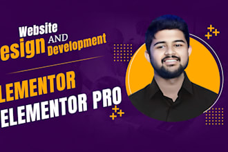 design and develop a wordpress website using elementor or divi