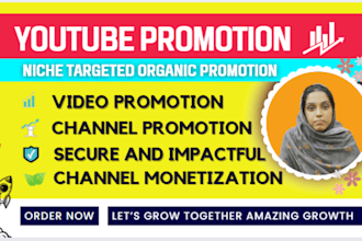 promote your youtube channel and videos organically for real monetization