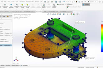 do mechanical engineering, 3d cad model designs, cfd, fea in solidworks, ansys