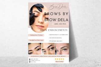 design beauty, lash, spa, extensions, hair, fashion, skin flyers