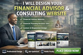 design financial advisor website financial planning business, consulting website