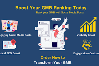 rank your gmb with social media posts help local SEO google maps ranking