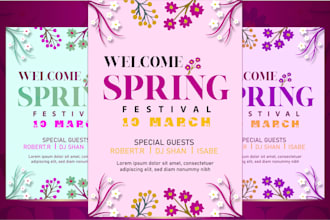 design event, fest, music and party flyers or posters