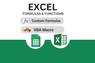 fix or create excel formulas and vba macros