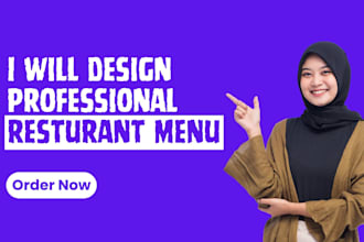 design professional restaurant menu