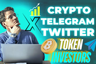 do telegram, twitter promotion, token marketing to 100m investor on crypto forum