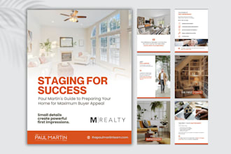 design real estate presentation, listing brochure, digital pdf document