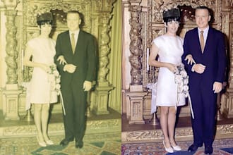 restore, repair, damaged photos and colorize photo