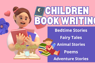 be your children fiction or non fiction book and ebook ghostwriter and poems