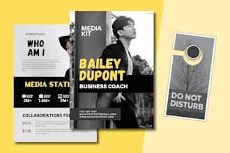 design postcard, door hanger, and media kit for you