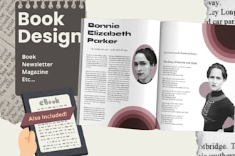 create a elegant editorial design, book and presentations