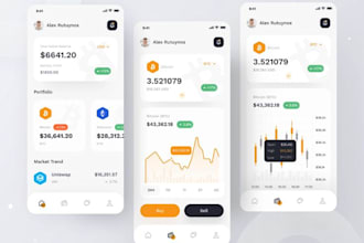 develop crypto wallet app, stock trading app, blockchain app