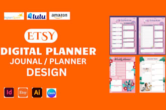 design etsy digital planner, etsy hyperlink digital planner set up etsy shop