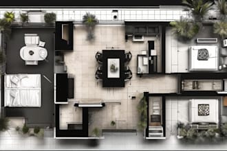 create professional 2d architectural layout plans