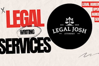 write legal agreement, llc operating agreement, nda contract, documents, service