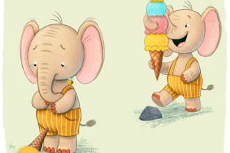 create illustrations for books supporting sensitive children