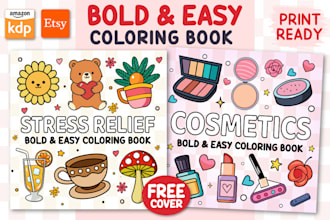 create bold and easy coloring books for amazon KDP