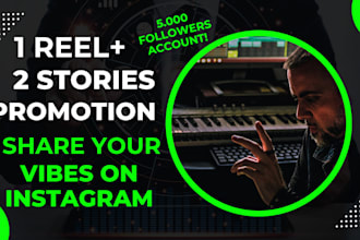 create and share 1 reel or short and 2 stories on 5k ig account