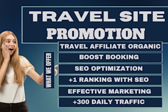 do travel site promotion airbnb promotion boost hotel bookings travel site SEO