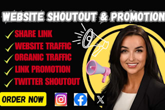 promote shoutout share website link to 95m twitter ig fb tiktok audience