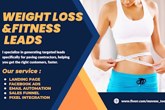 generate weight loss leads health and fitness leads weight loss landing page