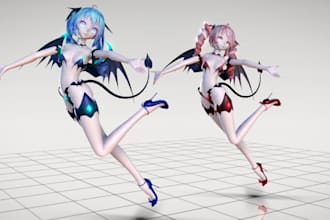create, edit, fix mmd models, vrchat booth, vrchat model, vrchat animation