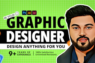 do graphic design or redesign work by using photoshop, illustrator and indesign