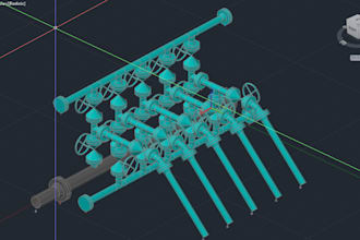 make a 3d piping drawing
