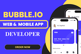 bubbleio developer, bubble website, bubble mobile app, bubble io, bubble expert