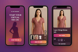 build virtual try on clothing app, lidar 3d body scanning app, ai makeup try on
