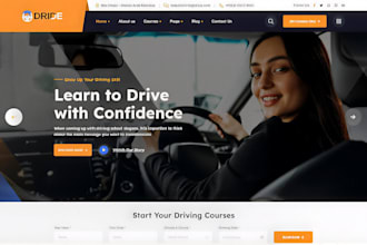 design driving school website driving instructor driving school landing page