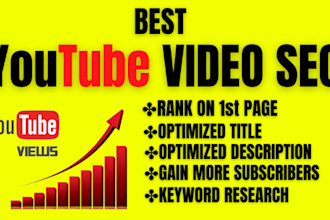 do best youtube channel seo and vidoe promotion