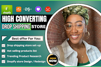 create shopify dropshipping store, build shopify store or shopify website design