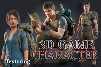 do stylized 3d game character model, blender model for 3d game