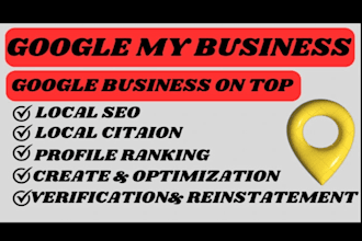 set up a google my business and verification process