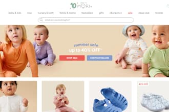 design successful baby products shopify store kids store baby clothing website