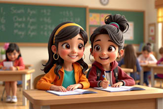 design high quality 3d children story book illustration, formatting and layout