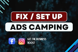 fix or setup facebook and instagram ads campaign