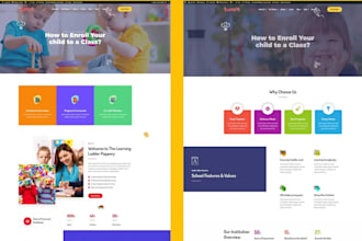 design kindergarten website daycare website preschool, childcare website