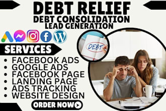 generate debt relief leads debt settlement debt consolidation leads generation