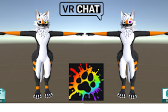 do custom 3d avatar, vtuber and roblox, vrchat avatar commission, 3d model furry