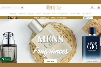 design dynamic perfume shopify store unisex fragrance store perfume oil website