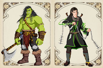 draw your oc dnd fantasy character or concept art