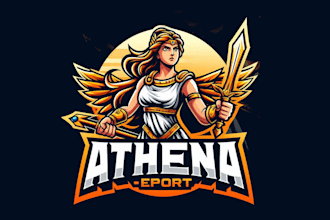 make an amazing athena, queen, mascot logo in 12 hours