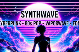 make a darkwave, synthwave, cyberpunk, edm track for you