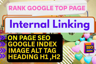 provide on page seo internal linking h1 image alt tag google index