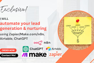 automate lead generation and nurturing with zapier make com airtable n8n chatgpt